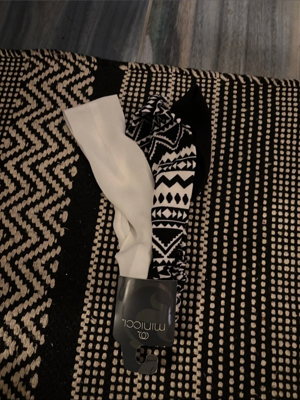 Minicci Black & White Patterned Knit Headbands - 2-Pack